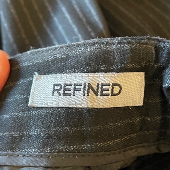 Catherines Refined Fit Pants Black Pin Strip 4X (30X32) - Picture 5 of 8